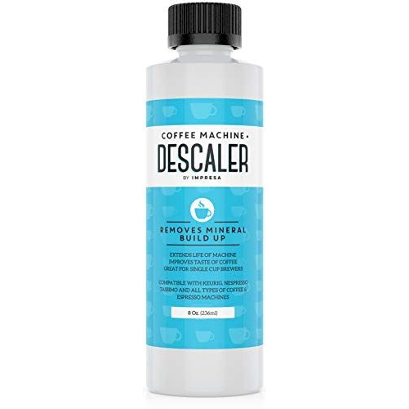 Coffee Machine Descaler (2 Uses Per Bottle) - Made in the USA - Universal Descaling Solution, Compatible with Nespresso, Delonghi and All Single Use Coffee and Espresso Machines