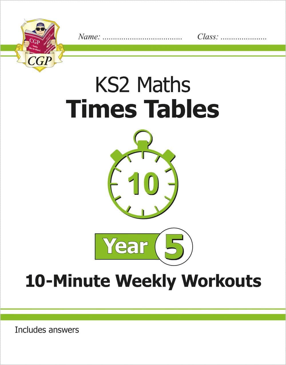 KS2 Year 5 Maths Times Tables 10-Minute Weekly Workouts (CGP Year 5 Maths)