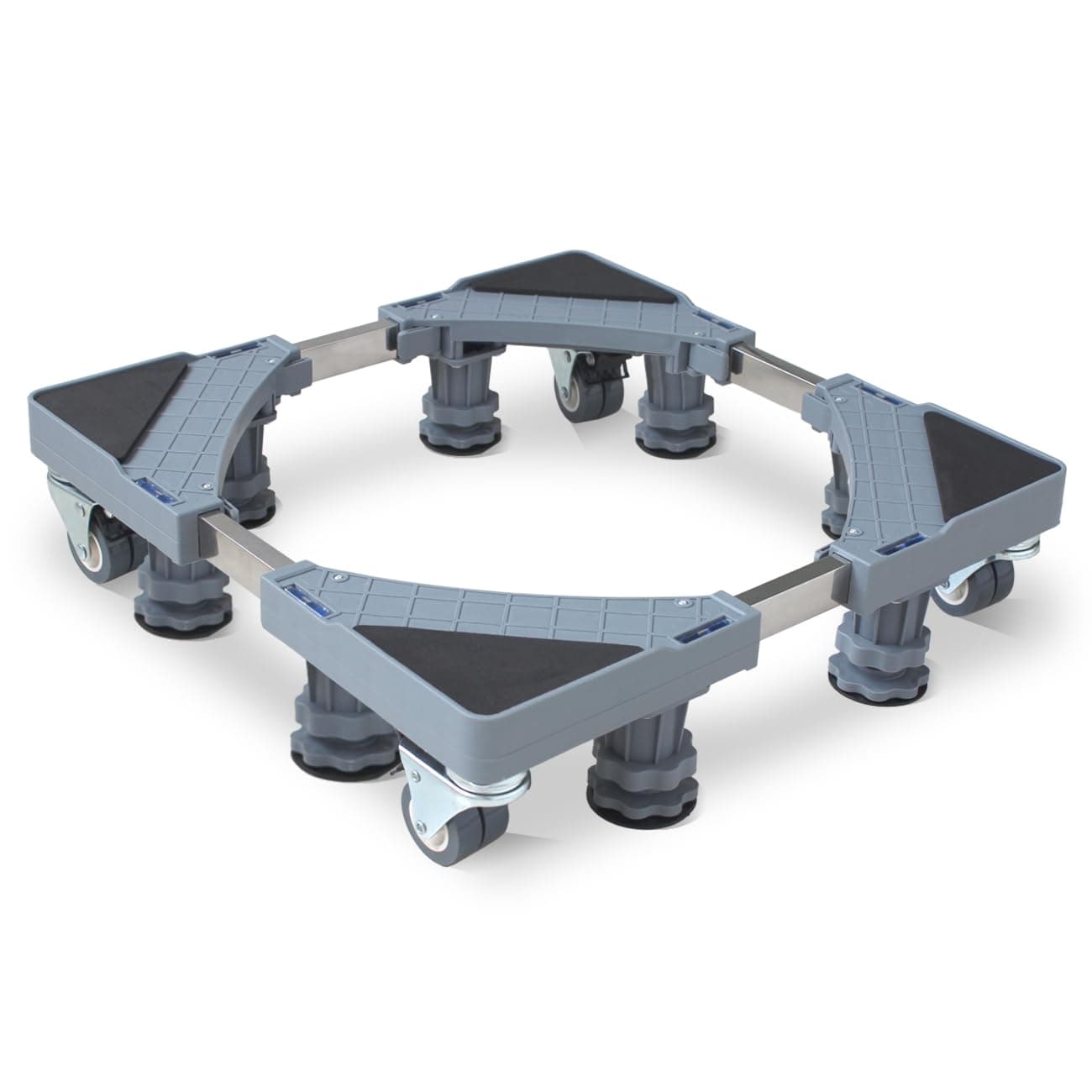 MaxWorks 50835 Washing Machine Stand with 4 Locking Wheels & 8 Strong Feet, Appliance-660 lbs Capacity Adjustable Flat Dolly Cart Mobile Base for Washer, Dryer, Refrigerator, Furniture and Appliance