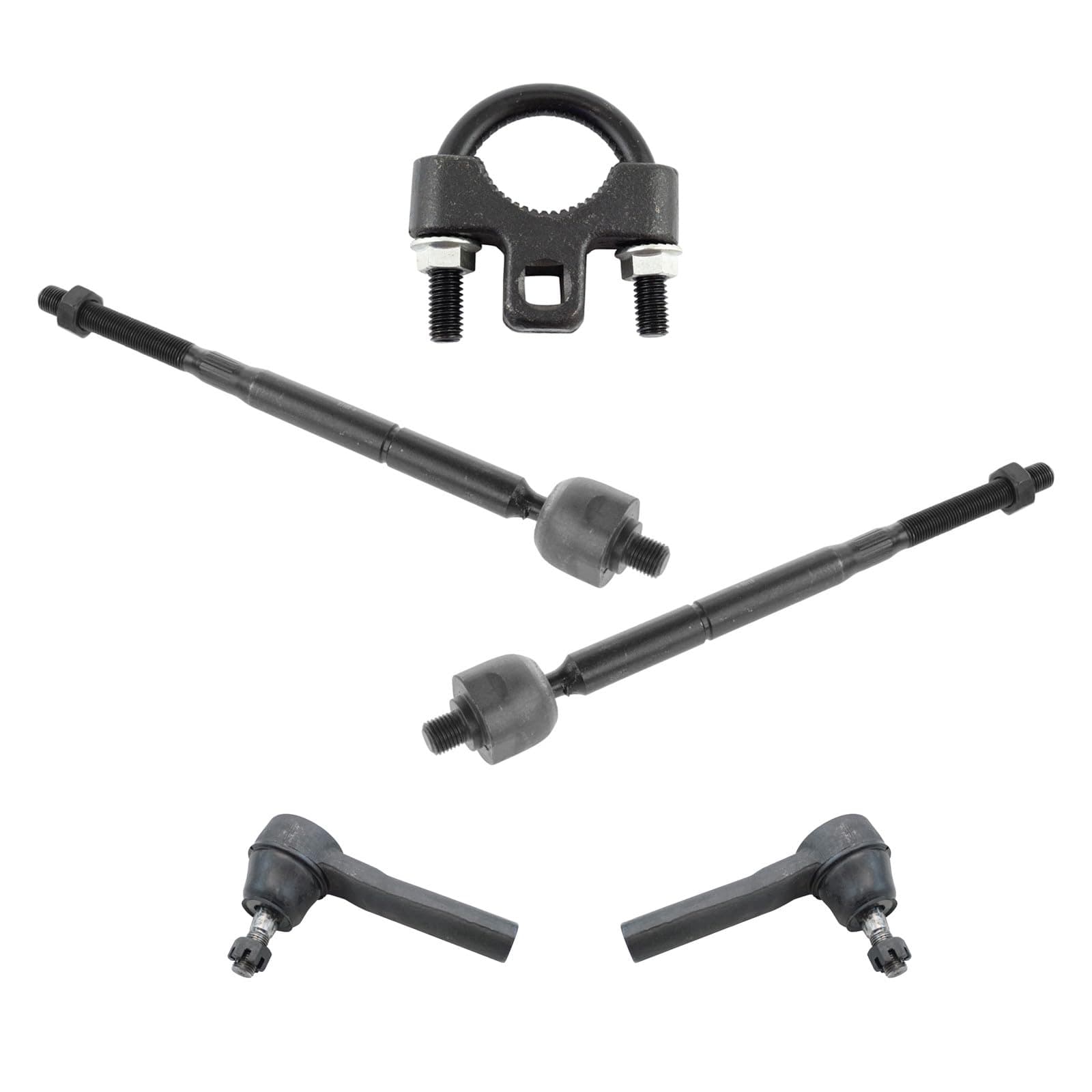 TRQ Front Inner and Outer Tie Rod Set 4 Piece Compatible with 2005-2007 Chrysler Town & Country 05-07 Dodge Caravan 05-07 Grand Caravan
