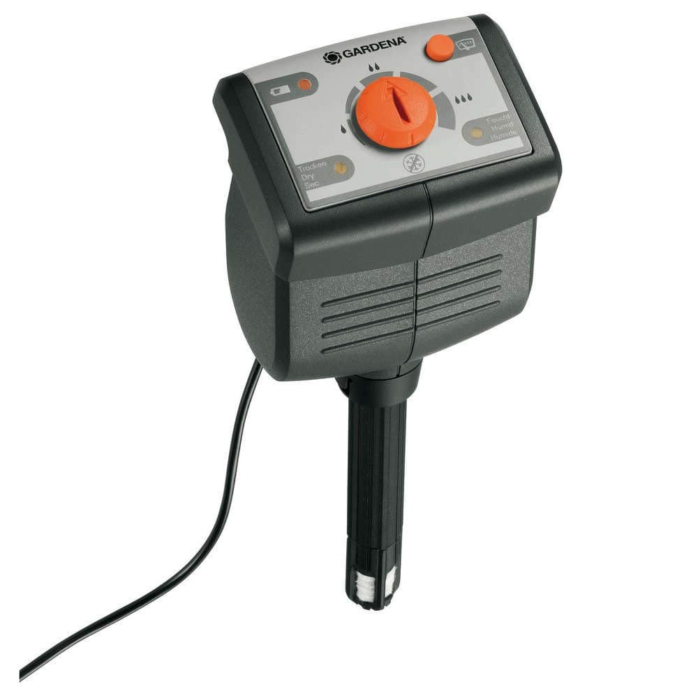 GARDENA Soil Moisture Sensor: The moisture meter takes soil moisture into account during watering; degree of moistness can be set with a rotary knob; water-saving and ecological (1188-20)