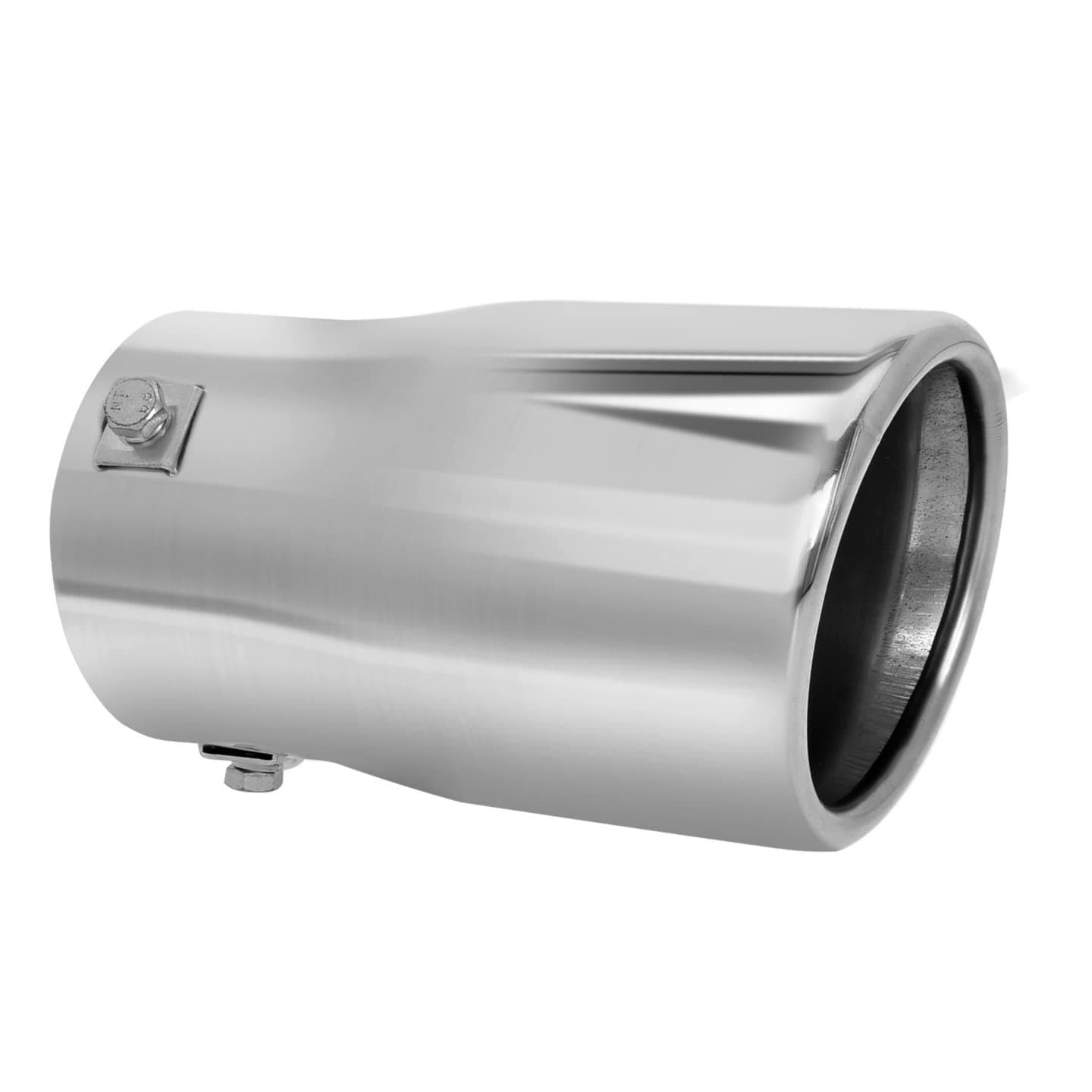 Tritrust Double Wall Exhaust tip - to Fit 2 to 2.75 Inch Exhaust Tail Pipe Diameter- Stainless Steel to give Chrome Effect - Car Muffler Tips