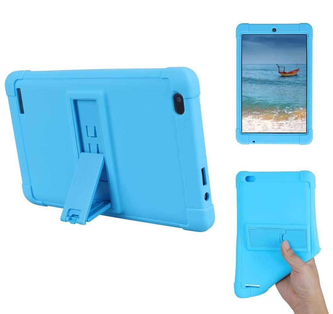 Dragon Touch M7 7 Inch Tablet Case, [Kickstand] [Case for Kids] Shockproof Silicone Case Cover + PC Tablet Bracket Stand Case for Dragon Touch M7 7 Inch Tablet (Blue)