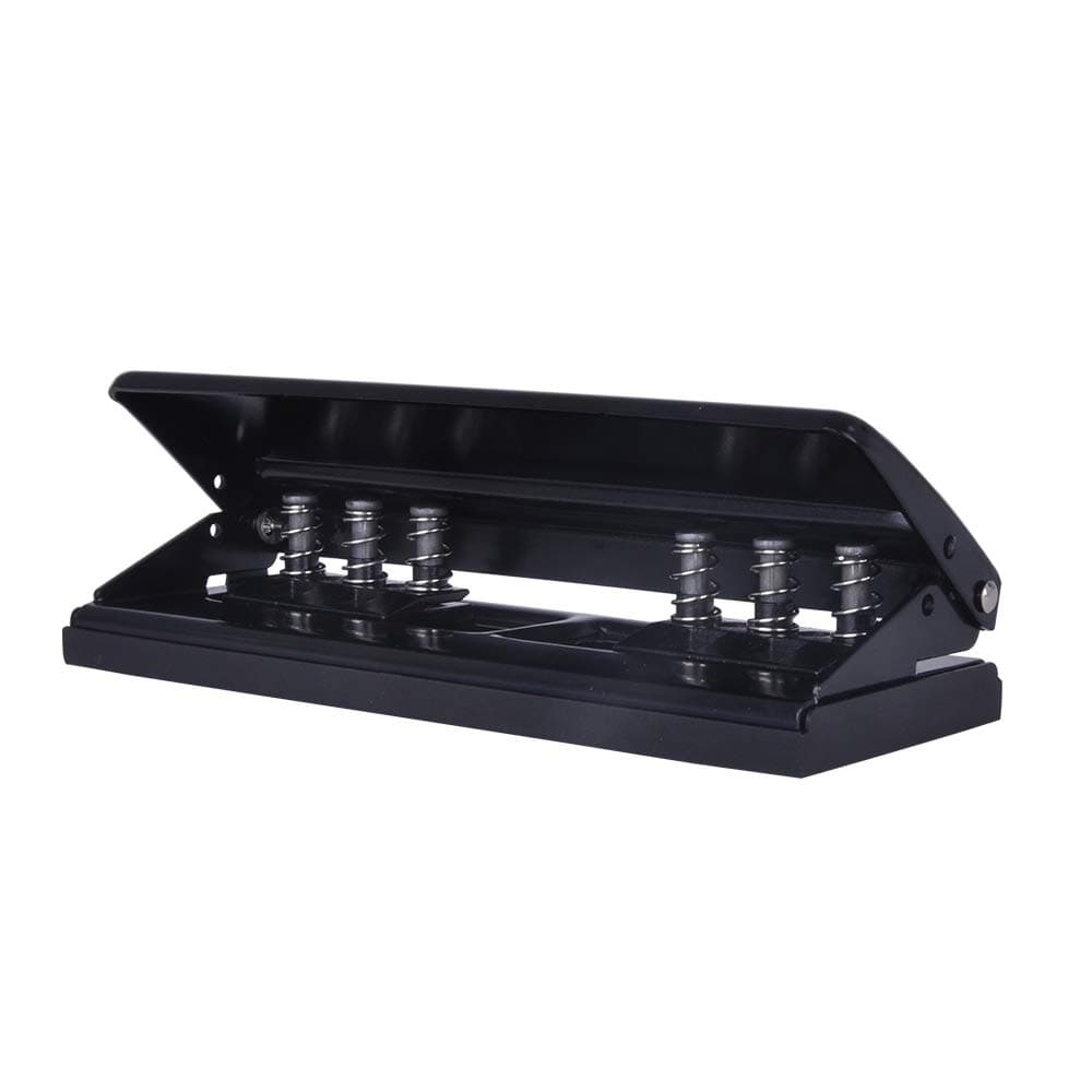 Irfora Adjustable 6-Hole Desktop Punch Puncher for A4 A5 A6 B7 Dairy Planner Organizer Six Ring Binder with 6 Sheet Capacity