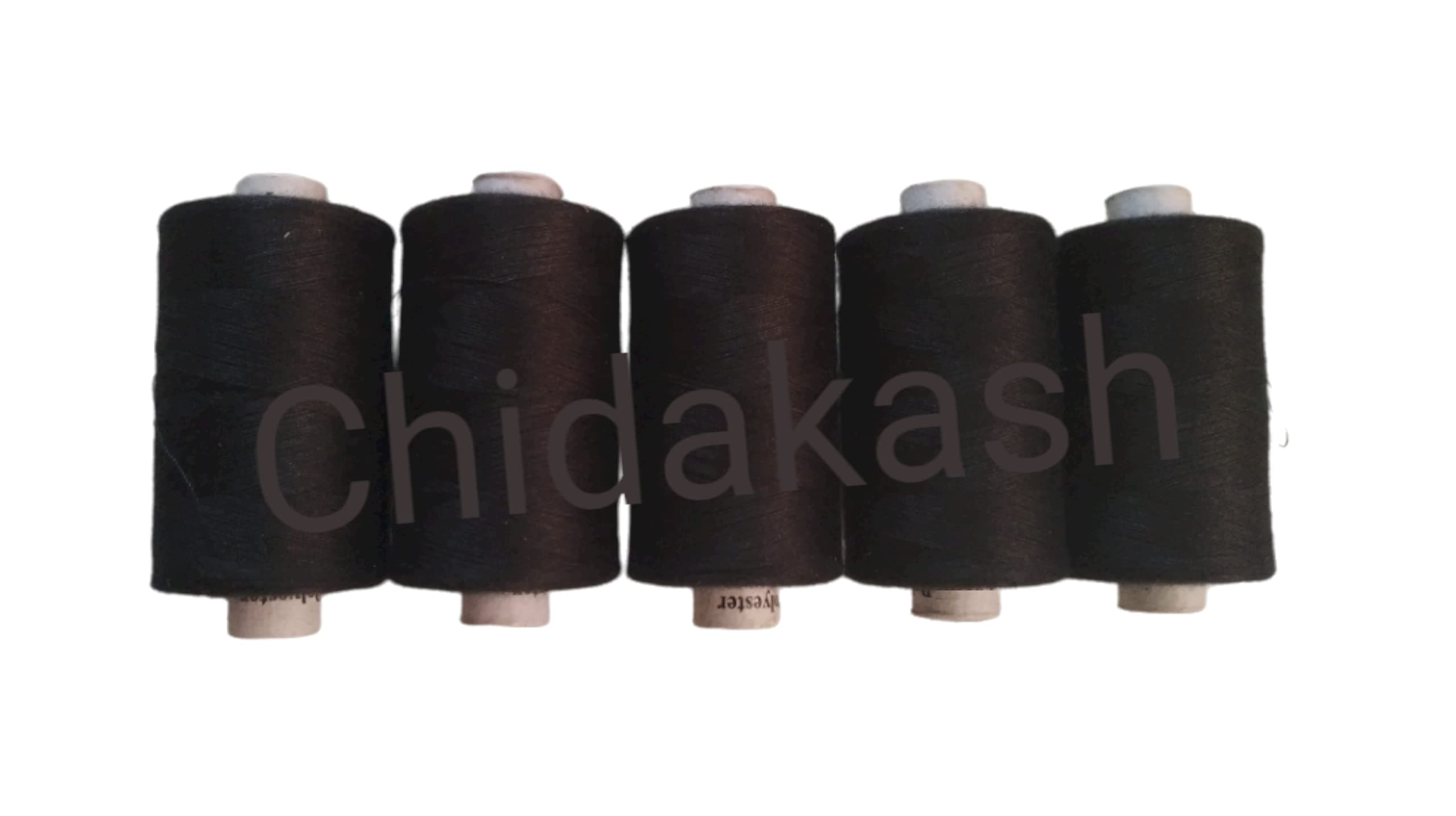 800 M 5 Pcs Strong and Durable Cotton Polyester Black Sewing Threads for Machine and Hand Sewing Accessories