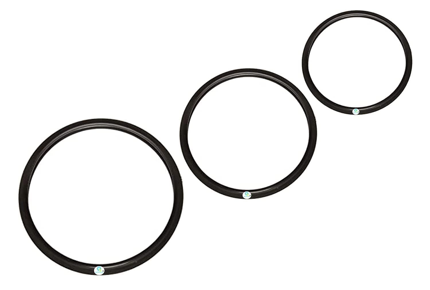 Jar gaskets suitable for Preethi_Phillips & more mixer Brands. Sales package contains 1U small(8.5cm) Gasket, 1U medium(11cm) Gasket, 1U Big(12.8cm) Gasket -Material-Rubber