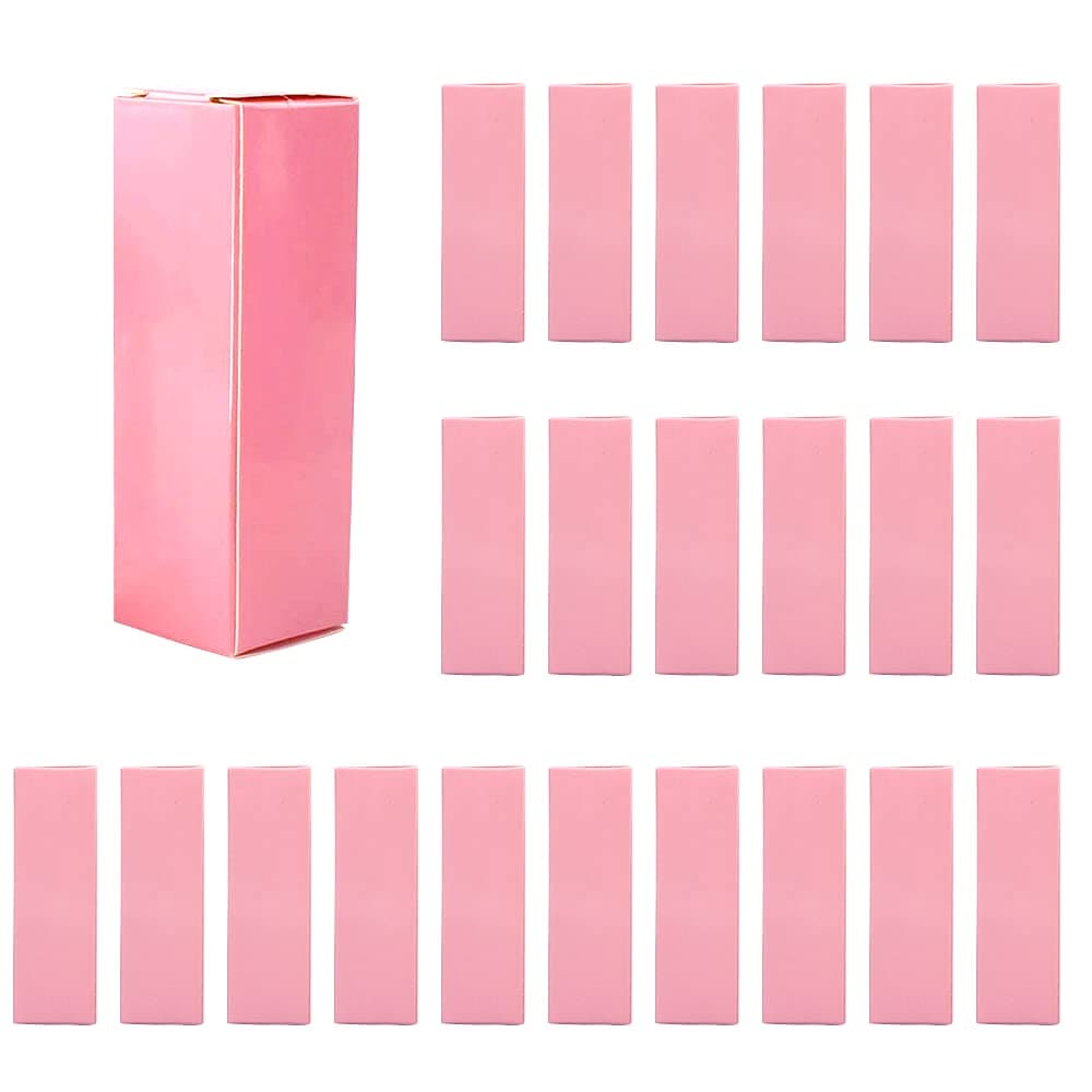 COSIDEA 50 PCS Empty Pink Lip Gloss Boxes W28 xW28 xH89mm / W1.02xW1.02xH3.5 inch, Cosmetic Perfume/Mascara Box Packaging for Small Business Wholesale, small Kraft Paper Box Luxury Holder Wrapping