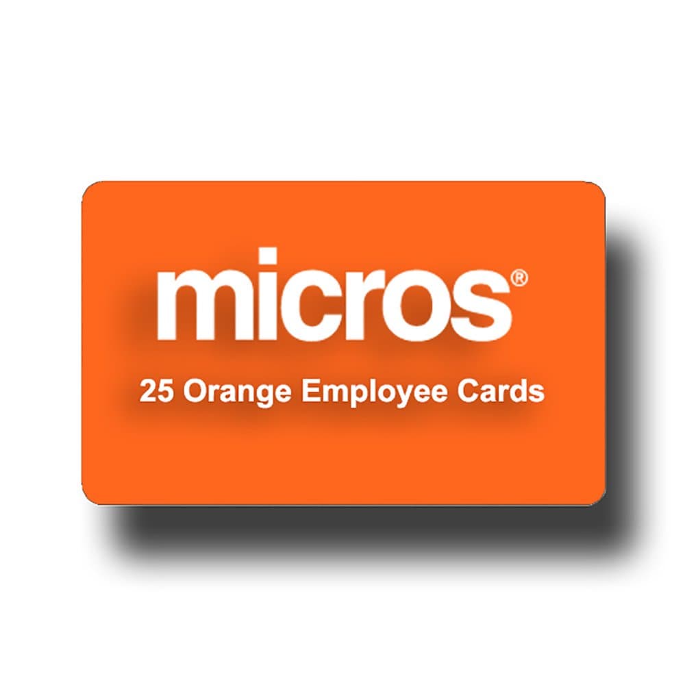25 Orange Micros Employee Swipe Cards