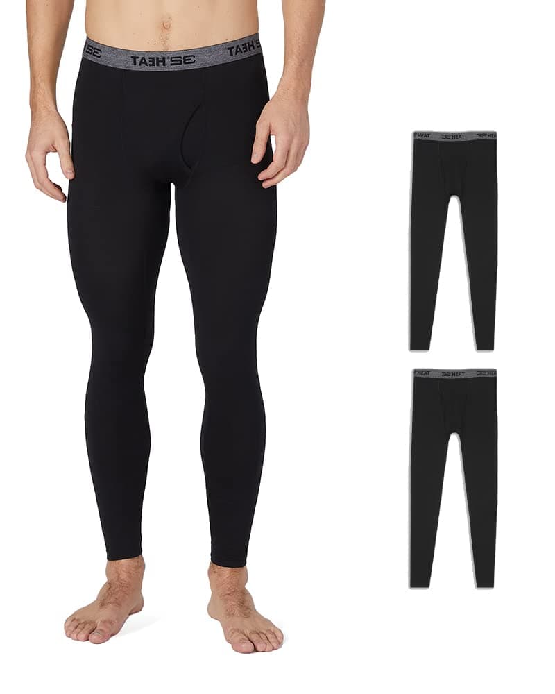 Men's 2-Pack Performance Lightweight Thermal Baselayer Legging Pant