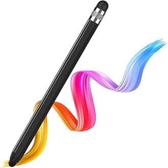 - 2 in 1 Tablet Stylus Pen for All Touch Screens Devices | Fine Point Tip | High Sensitivity & Precision Capacitive Pen with Compatible for iOS, Android, and Windows – Black