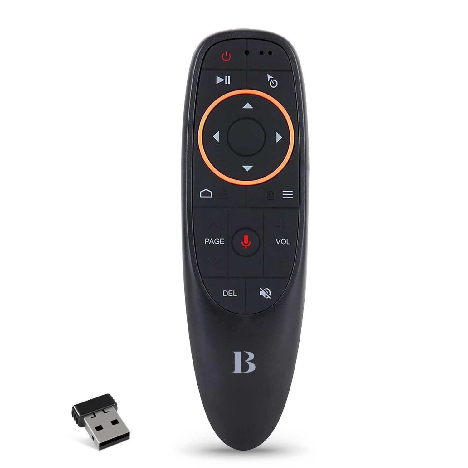 BL Chabeia Voice Remote Air Mouse Remote, 2.4G RF Wireless Remote Control with 6 Axis Gyroscope and Infrared Learning, Air Fly Mouse with Voice Input for Android TV Box/PC/Smart TV/HTPC/Projector