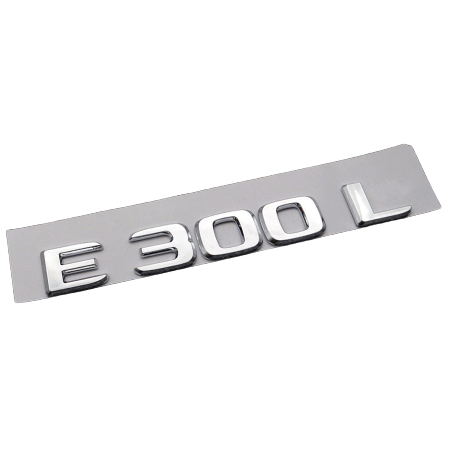3D Letters Numbers Emblem for E300 E300L C260 Trunk Lid Chrome Shiny Black/Silvery Badge (Silvery E300L)