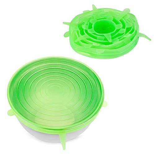 Super Stretch Lids -Silicone Stretch Perishable Foods Storage Lids - 8 pk