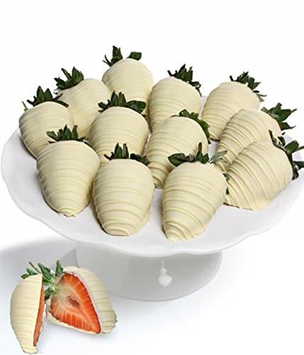 Belgian White Chocolate Covered Strawberries - 12 piece