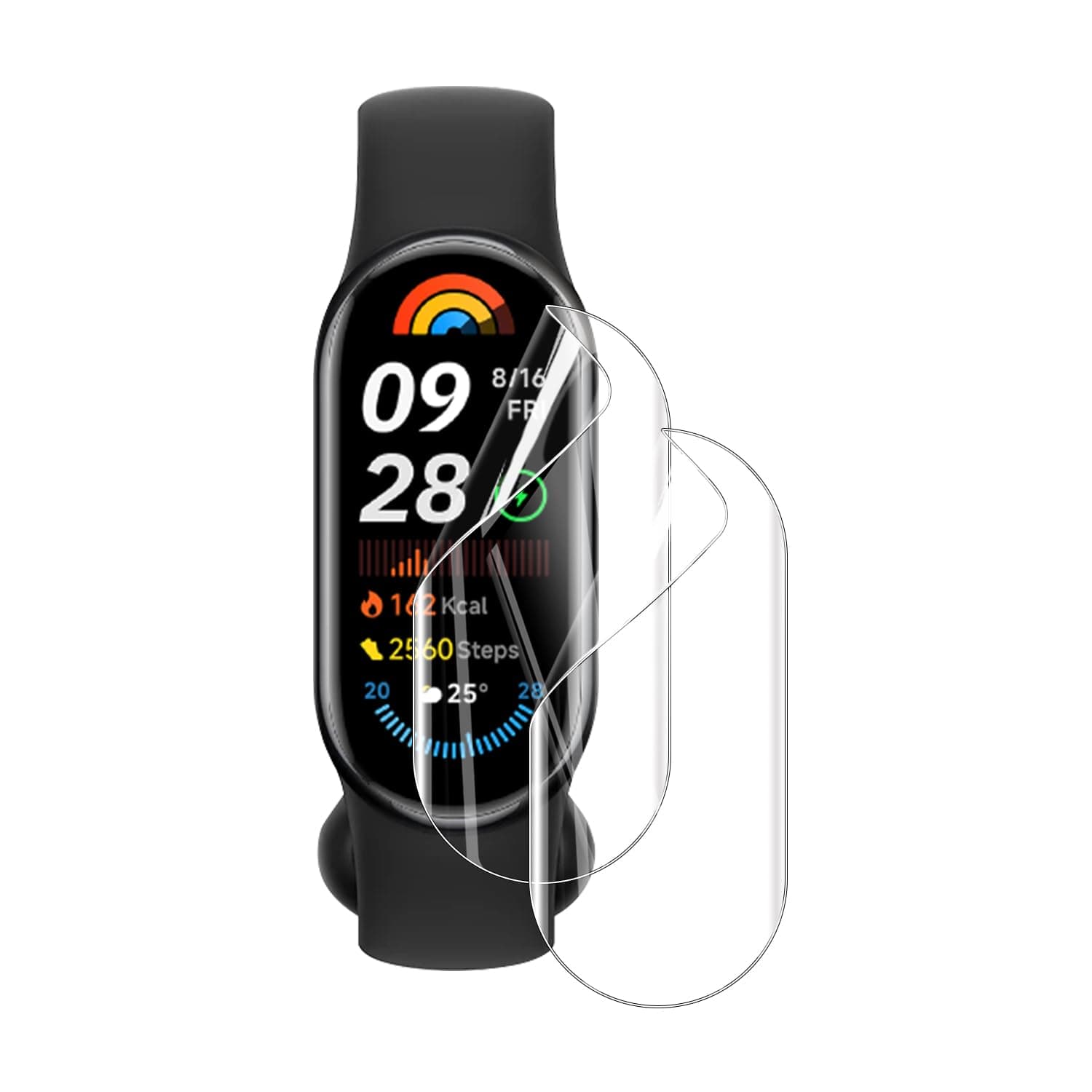 2 Pack Screen Protector for Xiaomi Smart Band 10/Smart Band 9,Soft Flexible TPU Film Screen Protector for Xiaomi Smart Band 9,Full Coverage,HD Clear,Support Fingerprint Unlock,Easy Installation