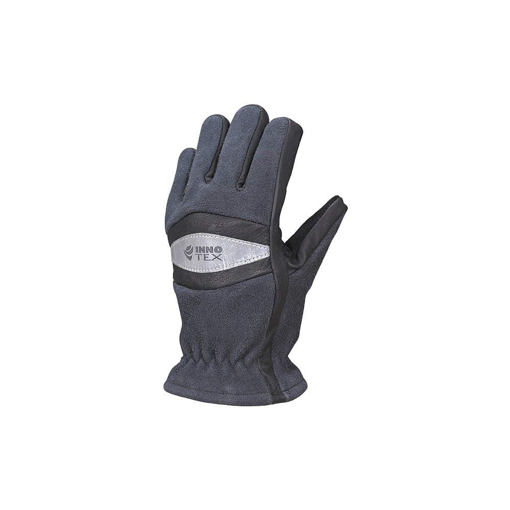 J0971 Firefighters Gloves Gauntlet Black PR
