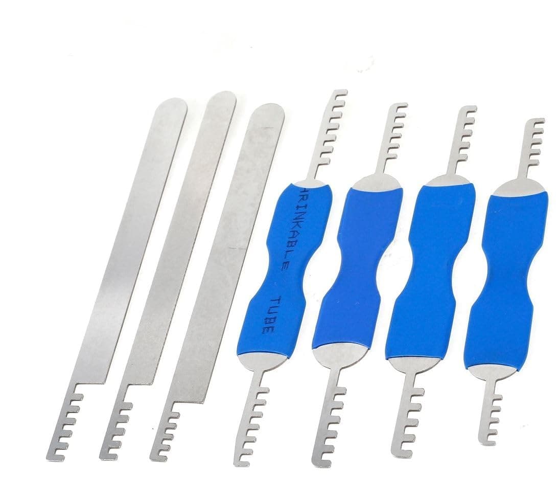 Loboo Idea 7pcs Comb Pick Stainless Steel Lock Tool Locksmith Tool for House Lock