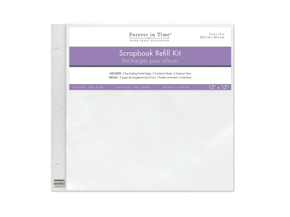Forever in Time PC040Forever In Time Post Bound Album Refill Pack, 12-Inch x 12-Inch