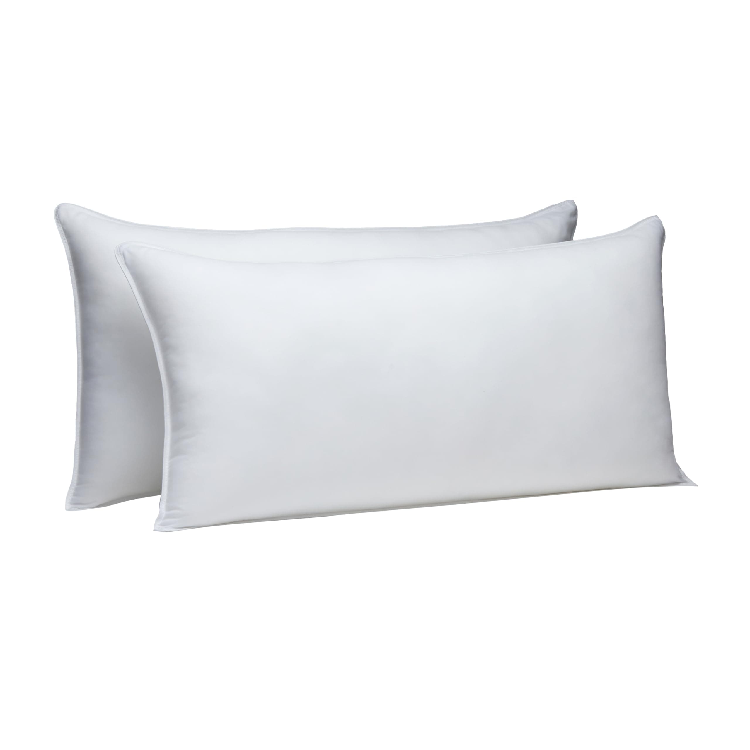 Down Alternative Bed Pillows, Medium Density for Back and Side Sleepers - King, 2-Pack- White