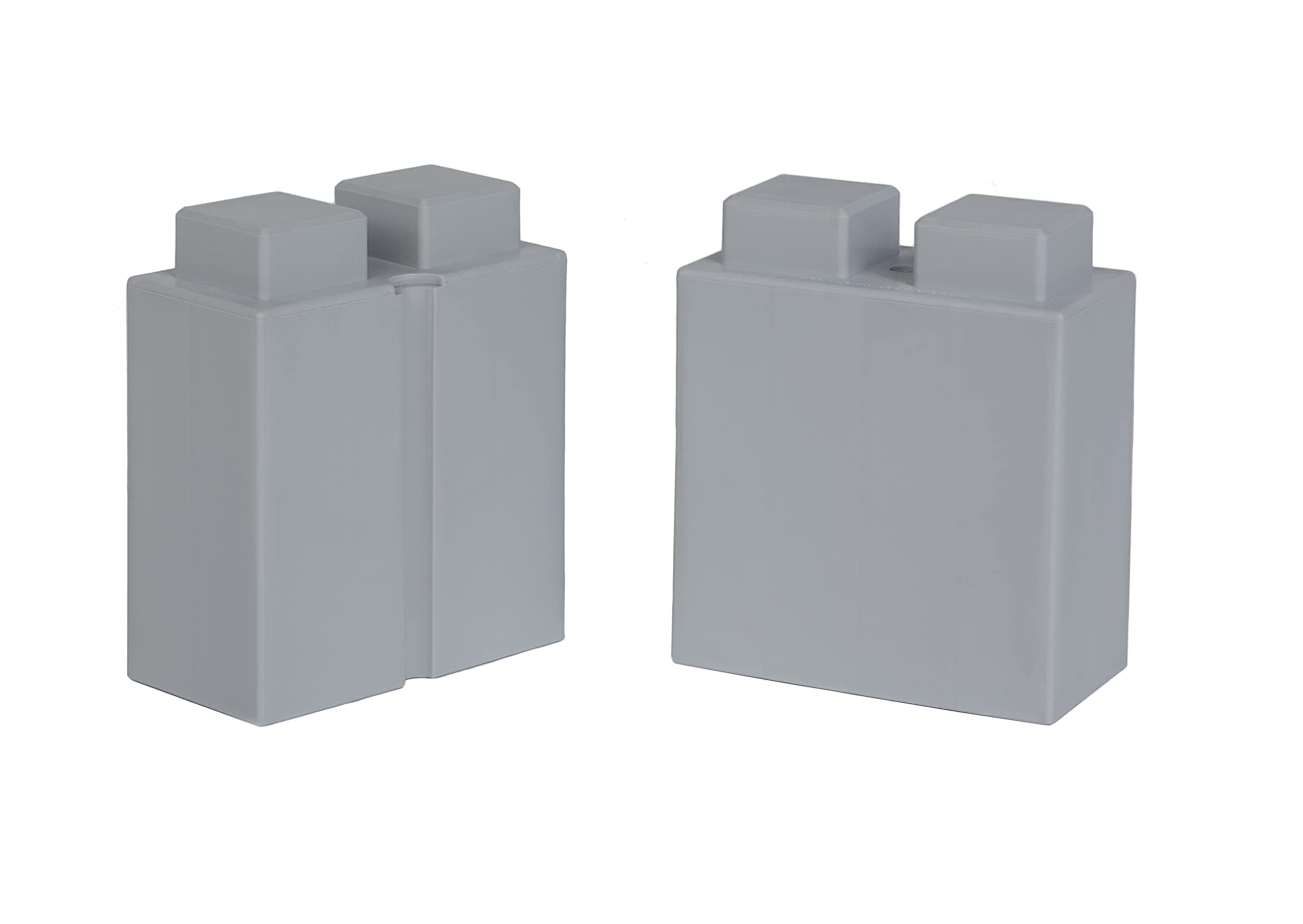 EverBlock Modular Building Blocks - 3" x 6" Quarter Size Building Block Block Bulk Pack - 8 Blocks - Light Gray