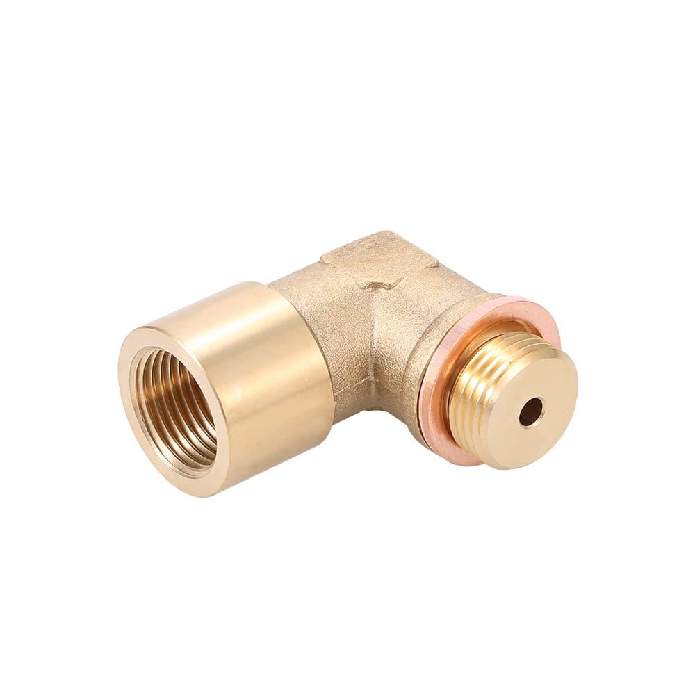 Irfora 90° Angled Lambda O2 Oxygen Sensor Extender Spacer for Decat Hydrogen Brass M18x1.5