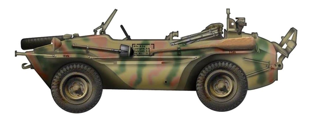 Hobby Master, Schwimmwagen Type 166, 1:48 Die Cast Model, "WH-1361 549," WWII German Military Amphibious Armored Vehicle, HG1504