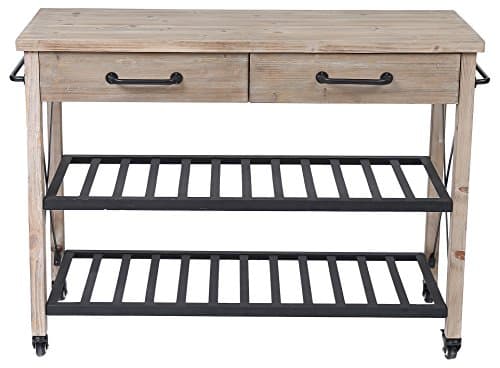 Winsome House Two Drawer Kitchen Cart