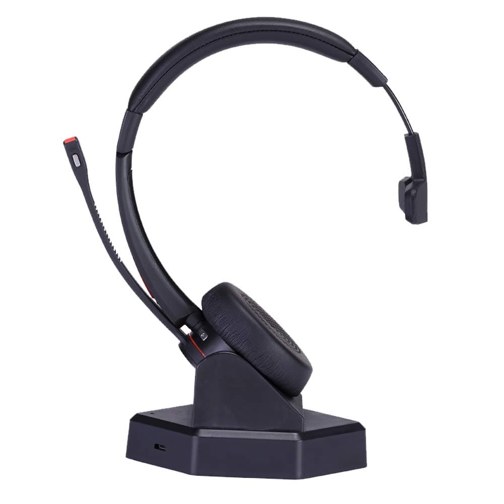 MKJ Wireless Headset with Microphone Hands Free Office Phone Headset Noise Cancelling for Softphones Microsoft Teams Skype Conference Calls etc