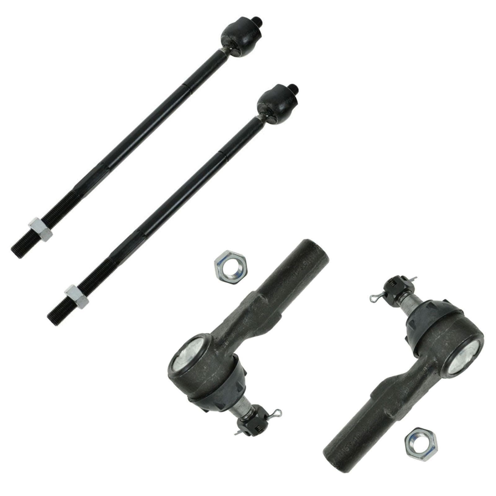 TRQ Front Inner and Outer Tie Rod Set 4 Piece Compatible with 1997-1999 Dodge Dakota 99 Durango