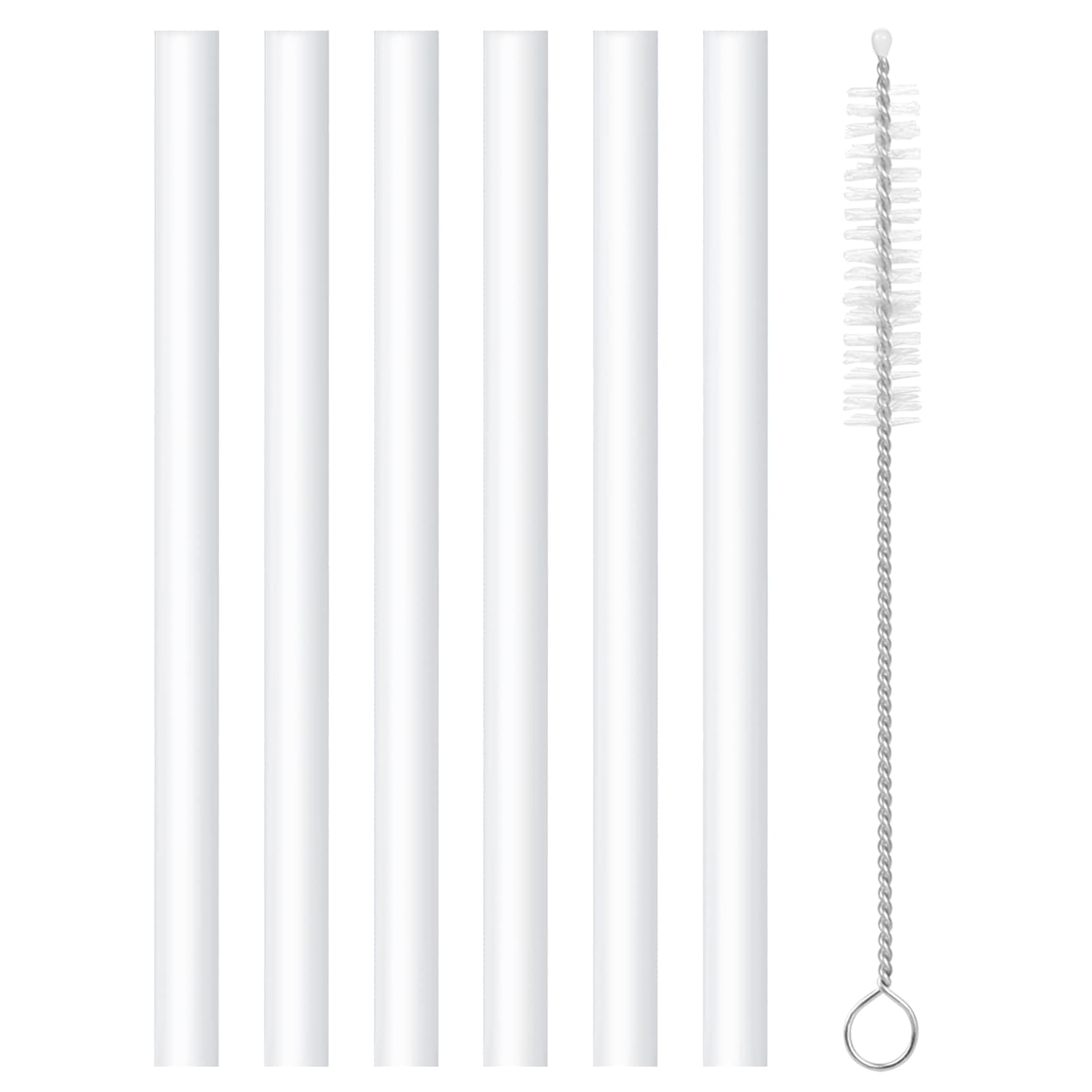 Reusable Replacement Straws Compatible with Ello Colby, Cooper,Hydra Water Bottle-Straw Replacement for ZULU Kids,Swift, Half Gallon Jug Cup-6 Straws and 1 Cleaning Brush