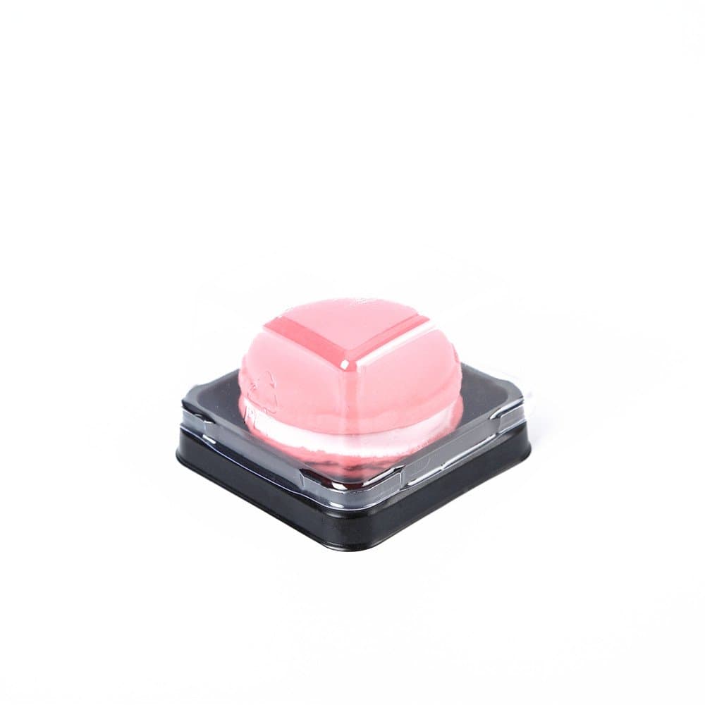 Single Clear Plastic Mooncake Box with Transparent Lids and Sealing Lables, 50 Sets (75G Black)