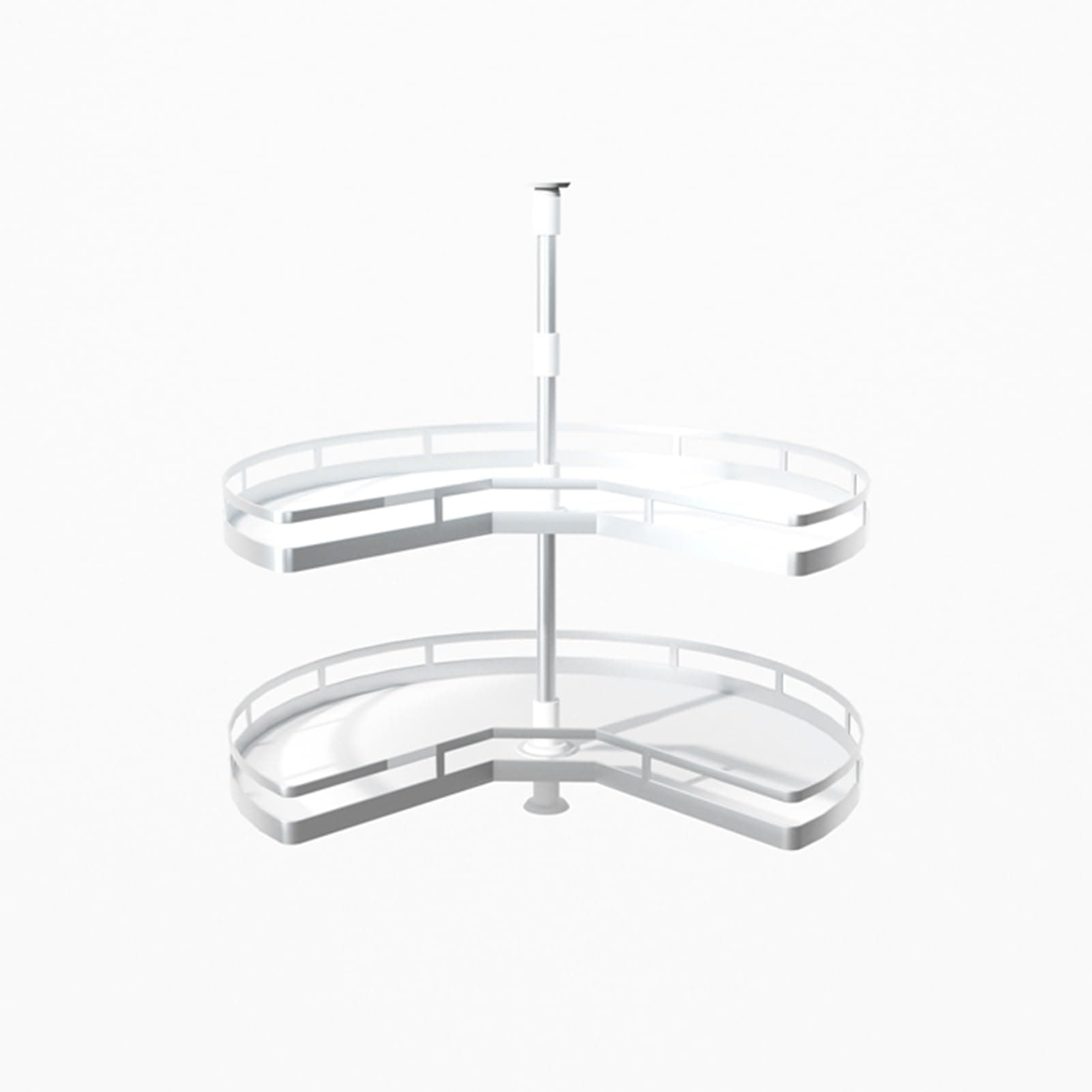 270° Rotating Kitchen Storage Rack,Blind Corner Cabinet 2 Tier,Adjustable Height Stainless Steel Organizer,Left/Right Open Compatible(800 cabinet)