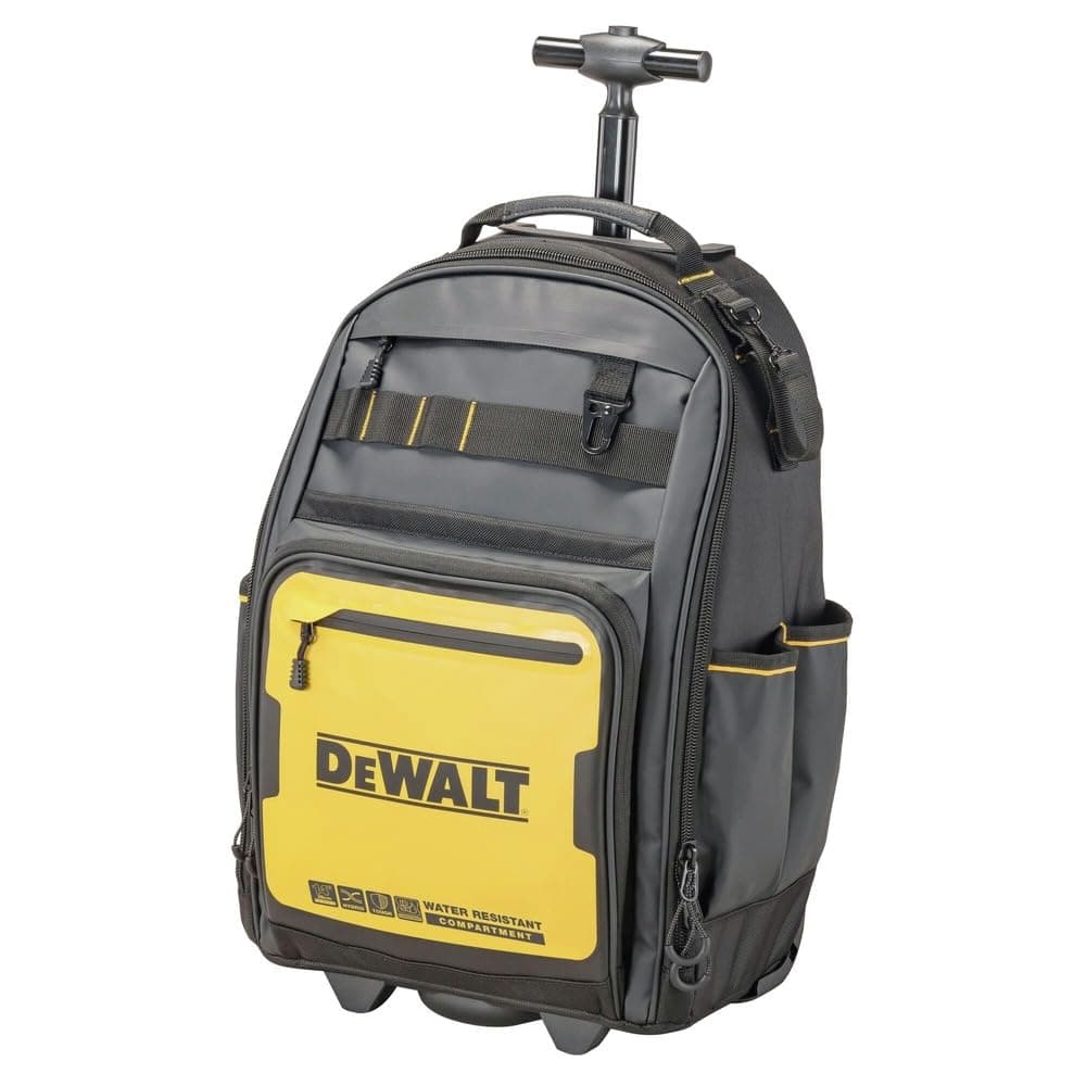 DEWALT Tool Backpack with Wheels, Tool Storage and Organization, Durable and Water Resistant (DWST560101)