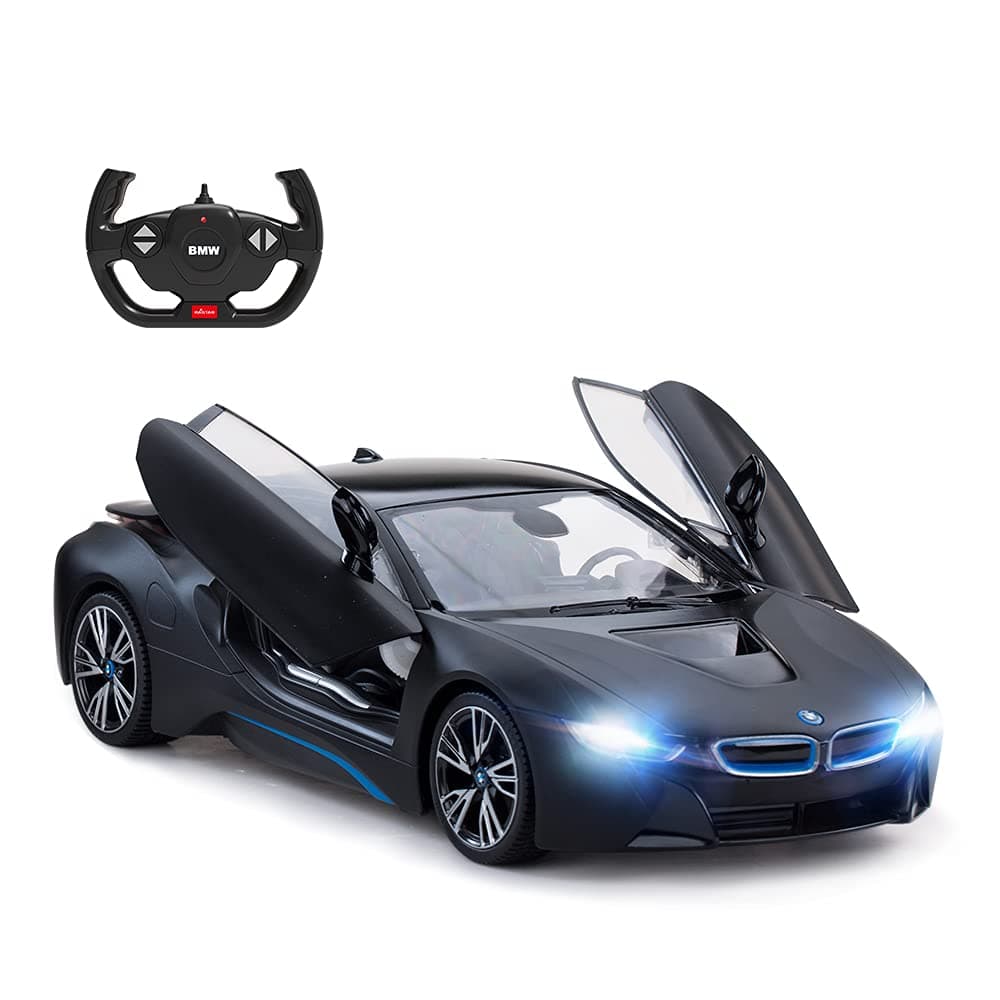 RASTAR Remote Control Car 1:14 BMW i8 RC Remote Control Racing RC Toy Car Model Vehicle, RC Open Door, Matte Black