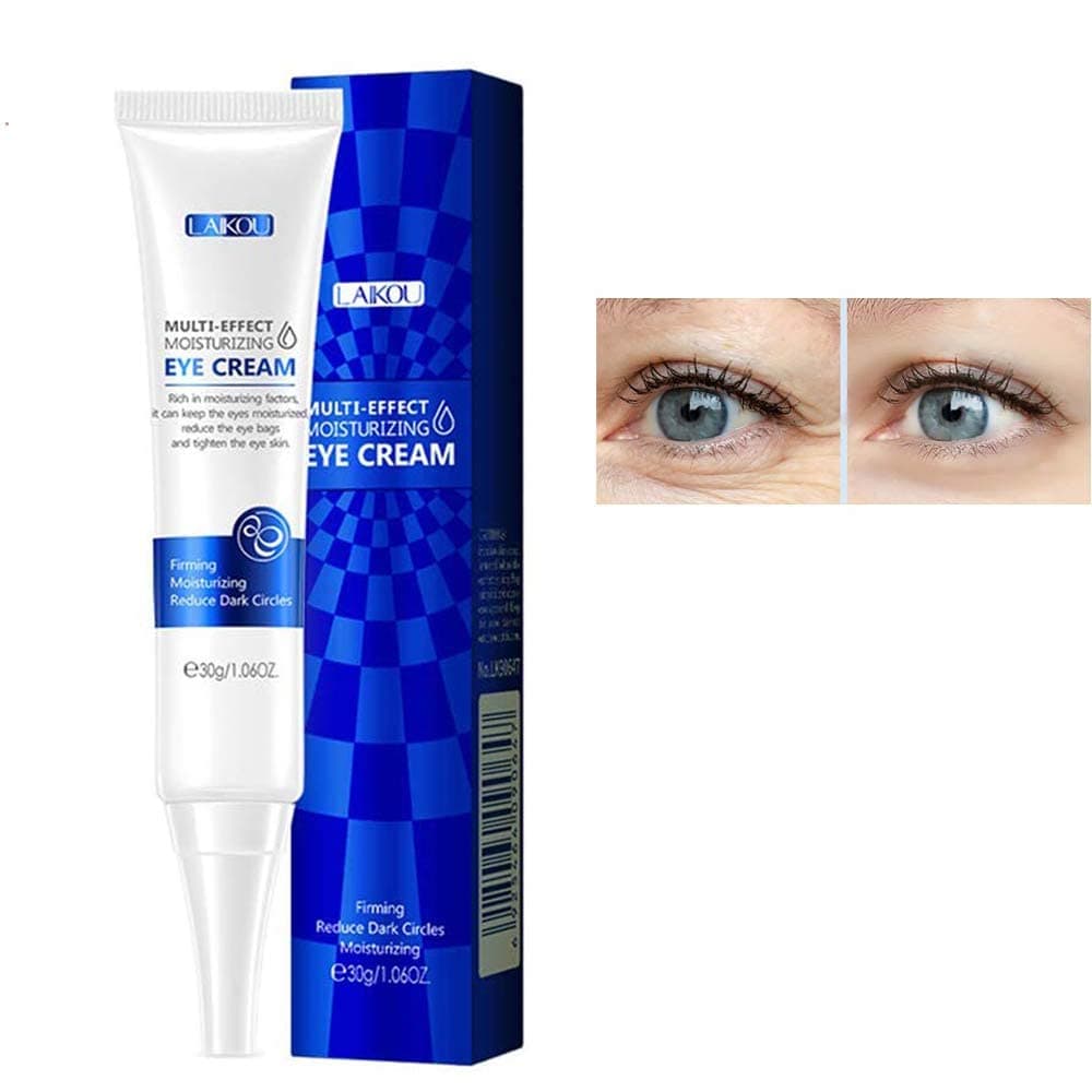 Moisturizing Eye Cream Multi-Effect Eye Essence Remove Eye Bags Dark Circle Fine Line Skin Care Under Eye Cream Treatment for Fine Wrinkles and Puffiness Treatment (Moisturizing Blue)