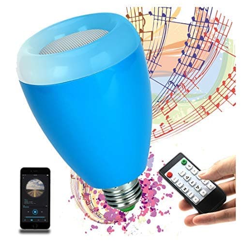 LED Light Bulb,Wireless Bluetooth Dimmable Liamp Bulb Speaker, E27 Base RGB Multicolor Changing LED Music Smart Bulb Lamp for iPhone, iPad and Android Phone.(Blue)