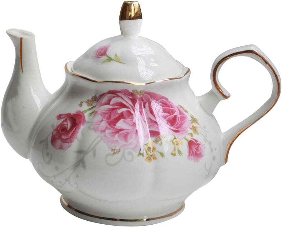 Jomop Tea Pot Handmade Ceramic Flowers (Pink)