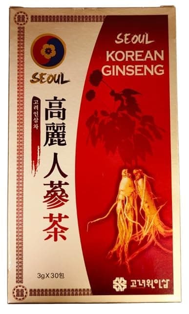 Original Korean Ginseng Tea (3 Grams) 30 Packets - (3 Grams) X 30 Bags, Dried