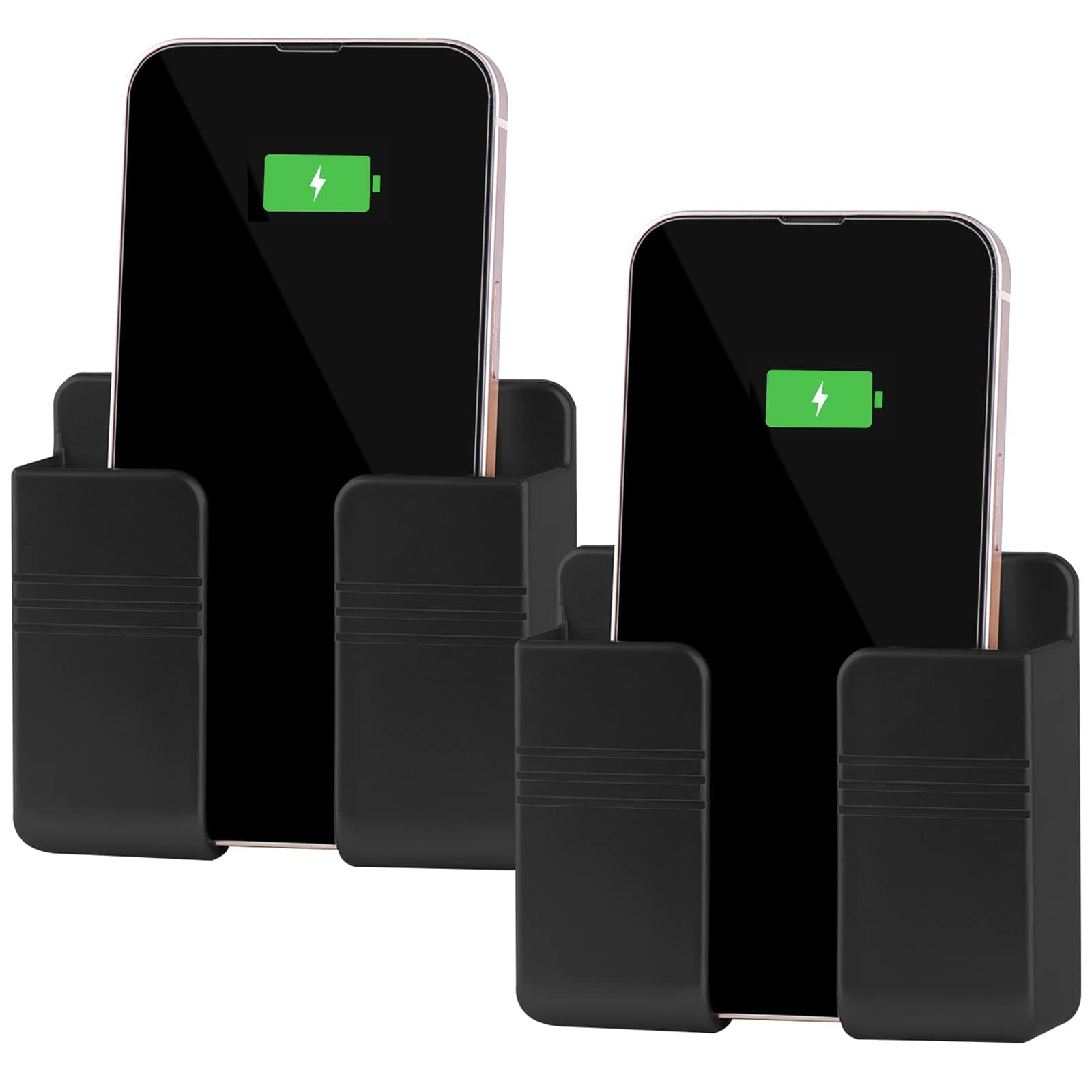 CEI&BPY 2 x Wall Mount Phone Holder, Self Adhesive Phone Holder for Shower/Charging, Compatible with iPhone and Android