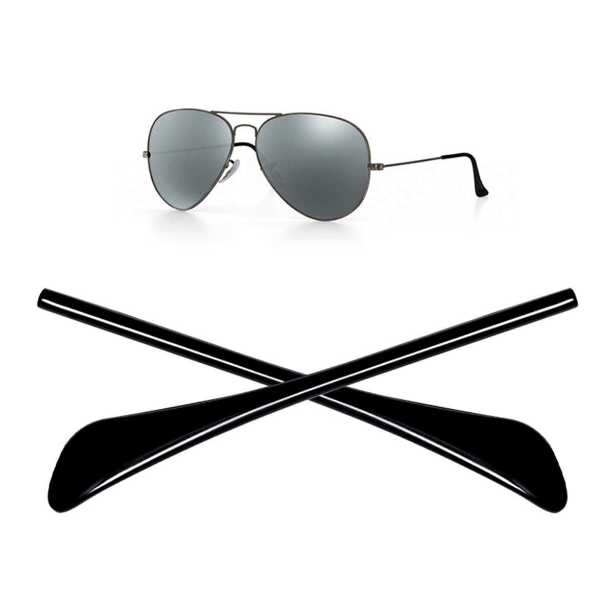 FOOUS Replacement Arm Temple Tips for Ray-Ban Aviator RB3025 Sunglasses Repair Kit Parts