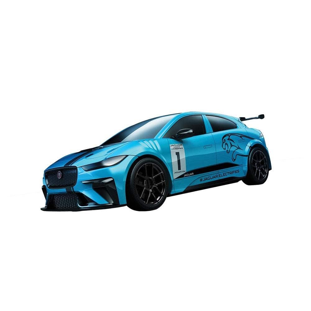 Airfix QUICKBUILD Model Car Kit - Jaguar I-PACE eTrophy Blue Car Building Kit for Kids 6+, Construction Toys for Boys & Girls, No Glue Model Making - Classic Car Gifts Plastic Model Kits