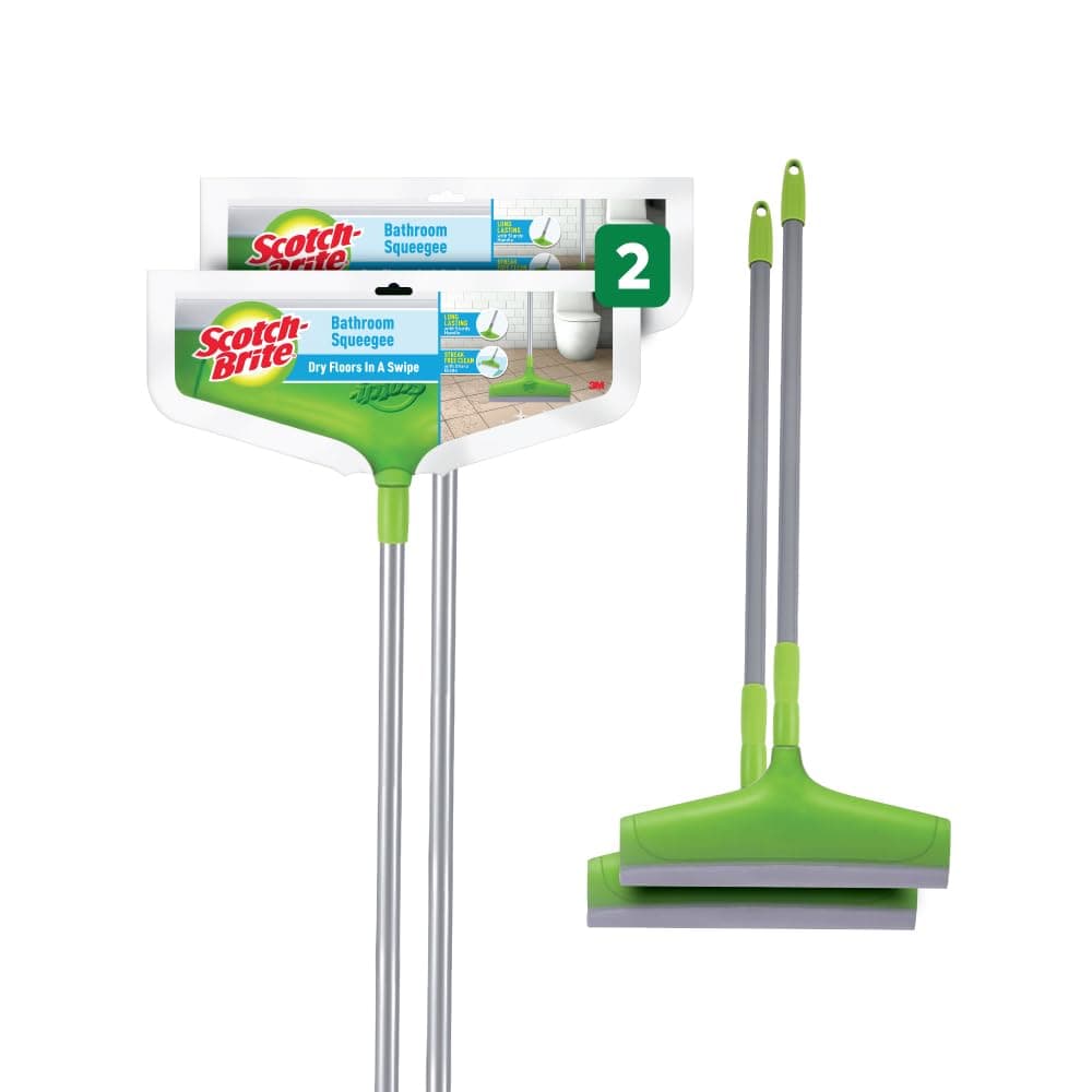 Scotch-Brite Bathroom Squeegee Short Handle Pk 2