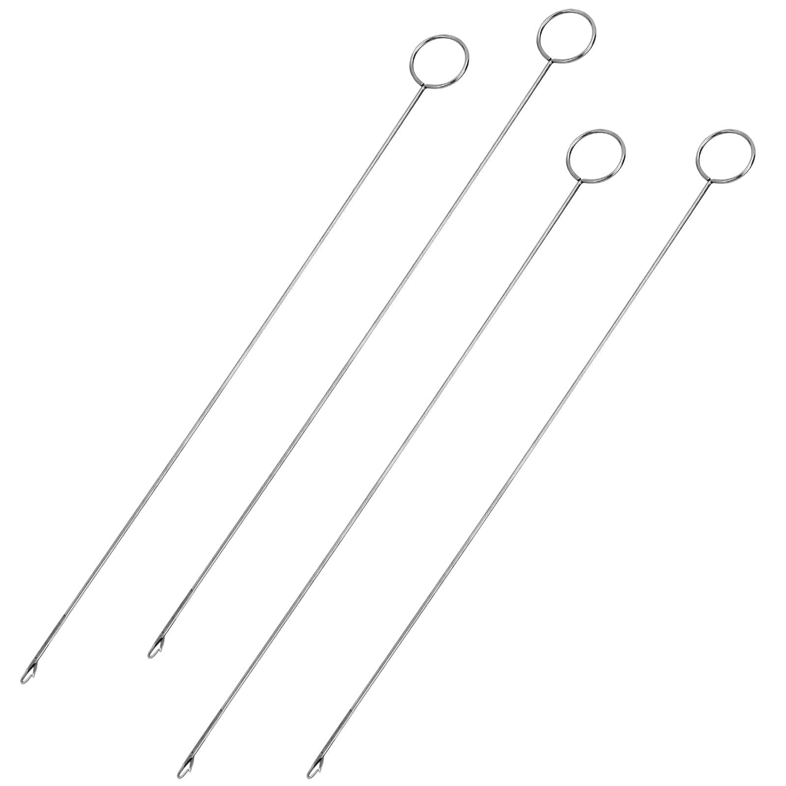 Loop Turner Sewing Tool, 4-Piece Set - Needle Hooks with Latch for Fabric Tube Strips DIY (10.4 Inch)