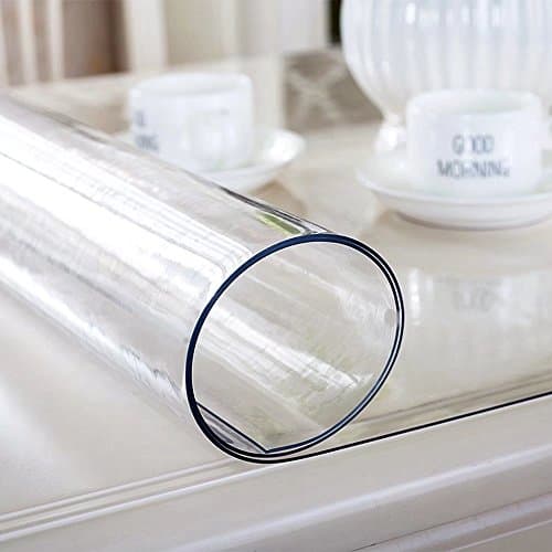 ZANSHI Soft Glass Clear Table Cover Protector Rectangular Square PVC Tablecloth Desk Pads