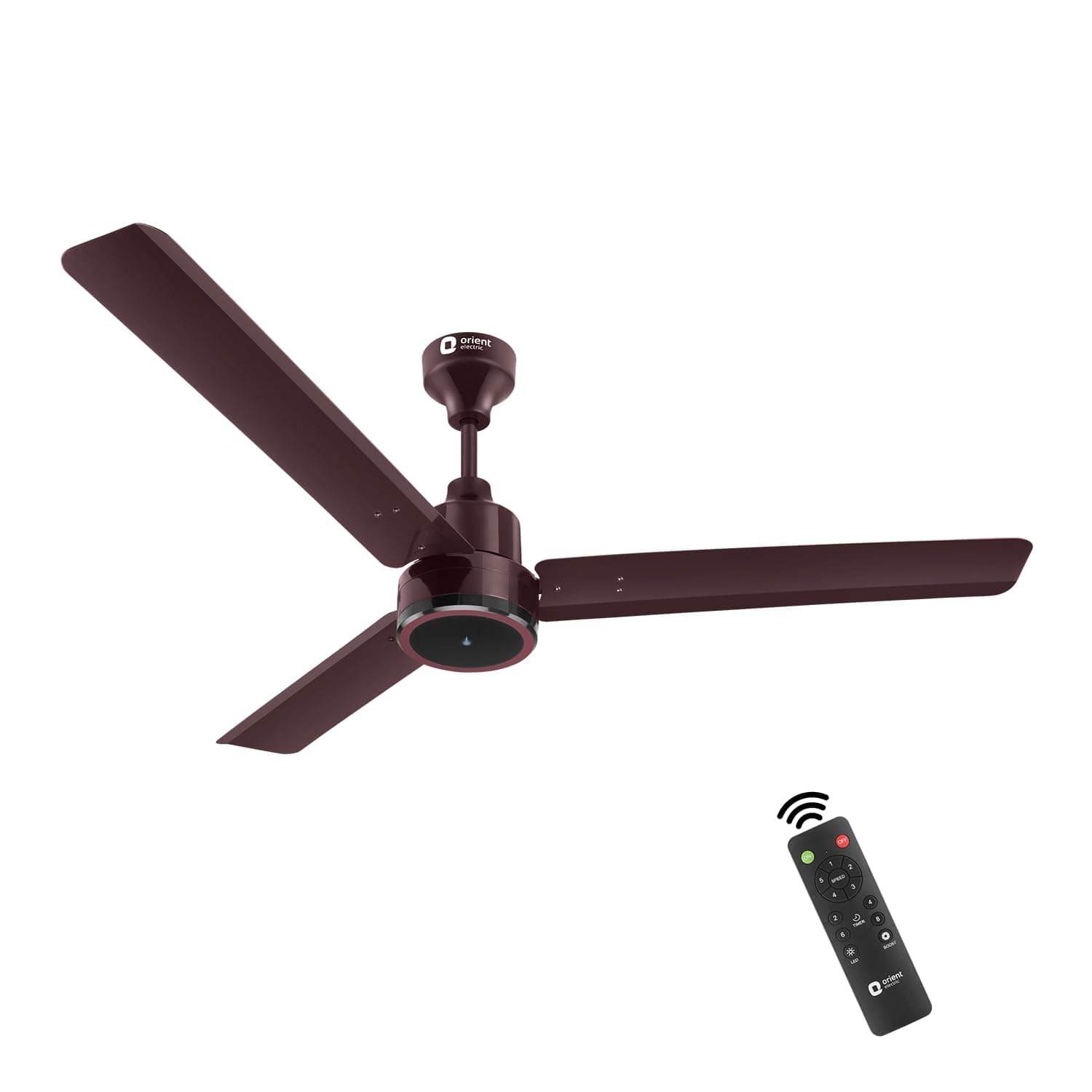 1200 mm Zeno BLDC | BLDC energy saving ceiling fan with Remote |BEE 5-star rated | Saves up to 50% on electricity bills | 3-year warranty by Orient | Brown, pack of 1