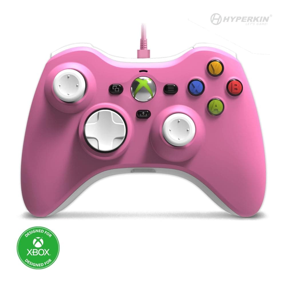 Hyperkin Xenon Wired Controller - Pink - Officially licensed Xbox Controller replica for use with Xbox Series X|S, Xbox One, Windows 10|11, PC, Video Game Controller, 3.5MM Audio Jack, Impulse Triggers, Plug and Play Gaming Gamepad
