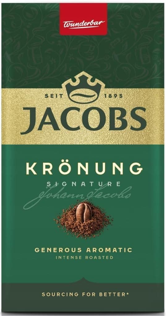 Jacobs Kronung Ground Coffee 500 Gram / 17.6 Ounce (Pack of 3)