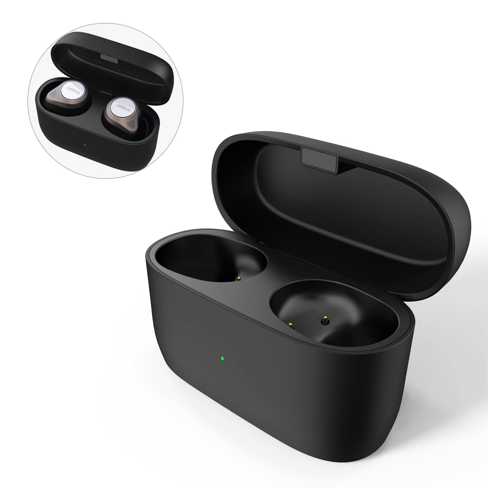 Charging Case for Jabra Elite 85t, Charging Case Replacement Compatible with Jabra Elite 85t Earbuds Charger Support Bluetooth Pairing, Wired and Wireless charging (NOT Included Earbuds)