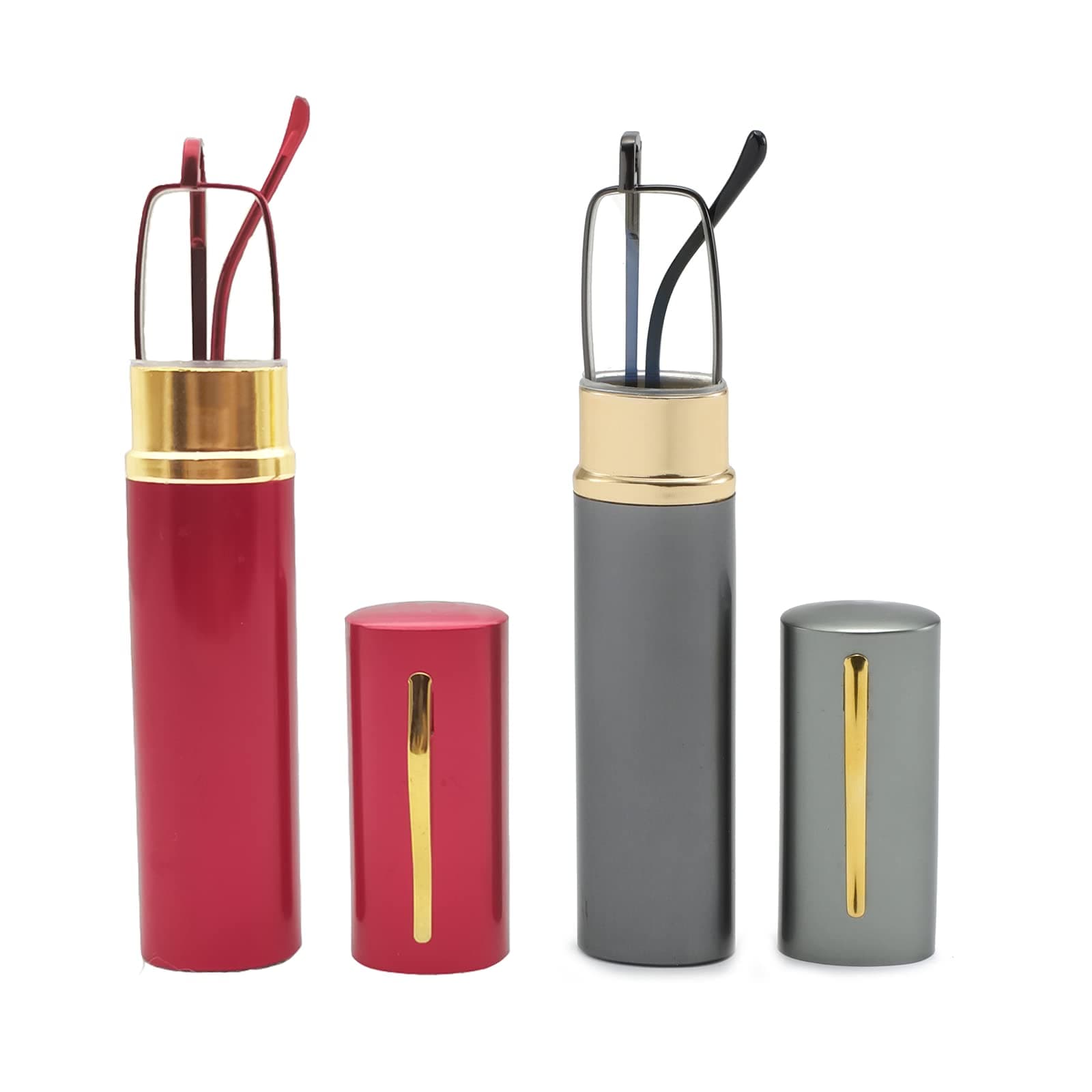 Blue Light Blocking Reading Glasses - Slim Pocket Readers with Pen Clip Case Mini Lightweight Readers