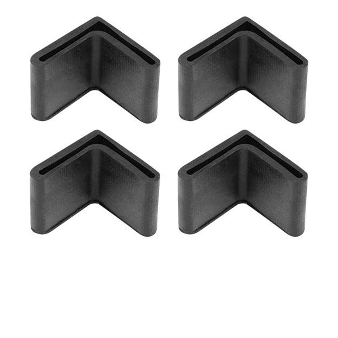 Angle Iron End Cap 35mm x 35mm Angle Foot Rubber Cover Furniture Feet Leg Pad L Shaped, 4 Pack